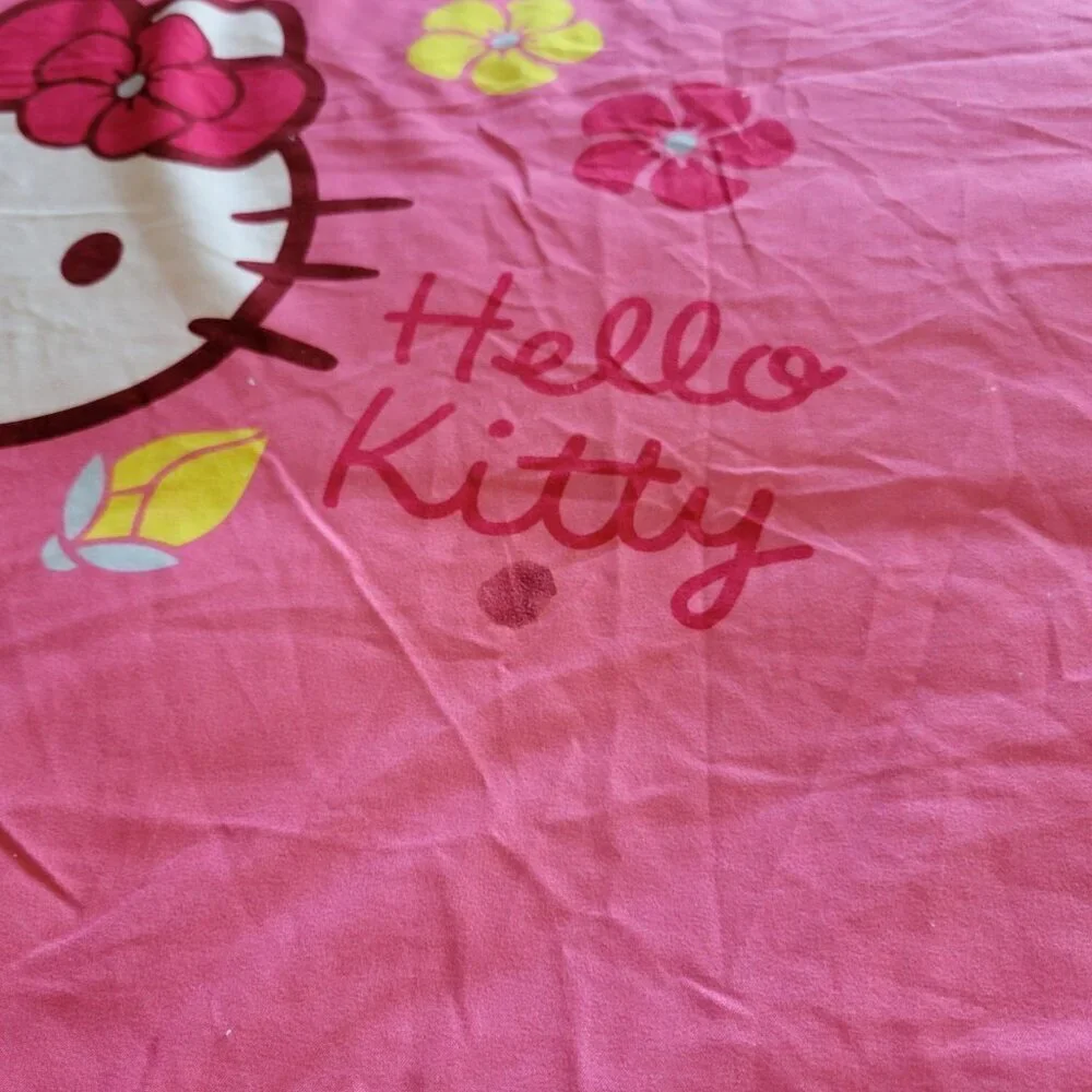 Hello Kitty Twin Duvet & Twin/Full Flat Sheet Set Pink Reversible